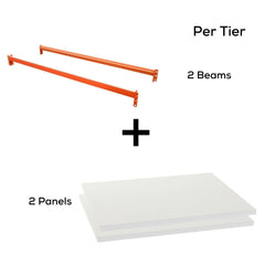 Heavy Duty Warehouse Garage Storage L1500 x D500 mm Steel Panel One Tier - Accessory for Shelving Unit - Tool Market
