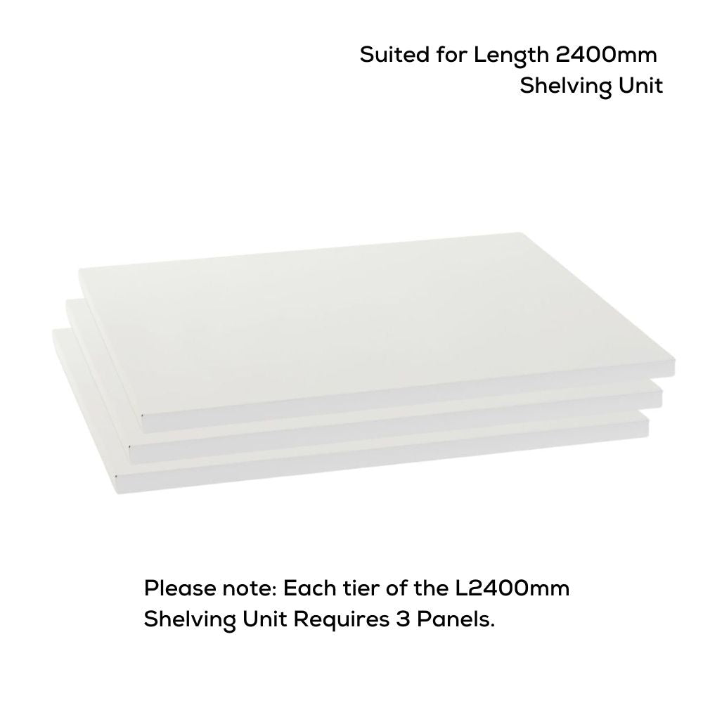 Length 2400mm Extra Tier Steel Panel - Shelving Unit Accessories - Tool Market