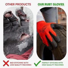 Red Wrinkle Latex Coated Work Gloves - Tool Market