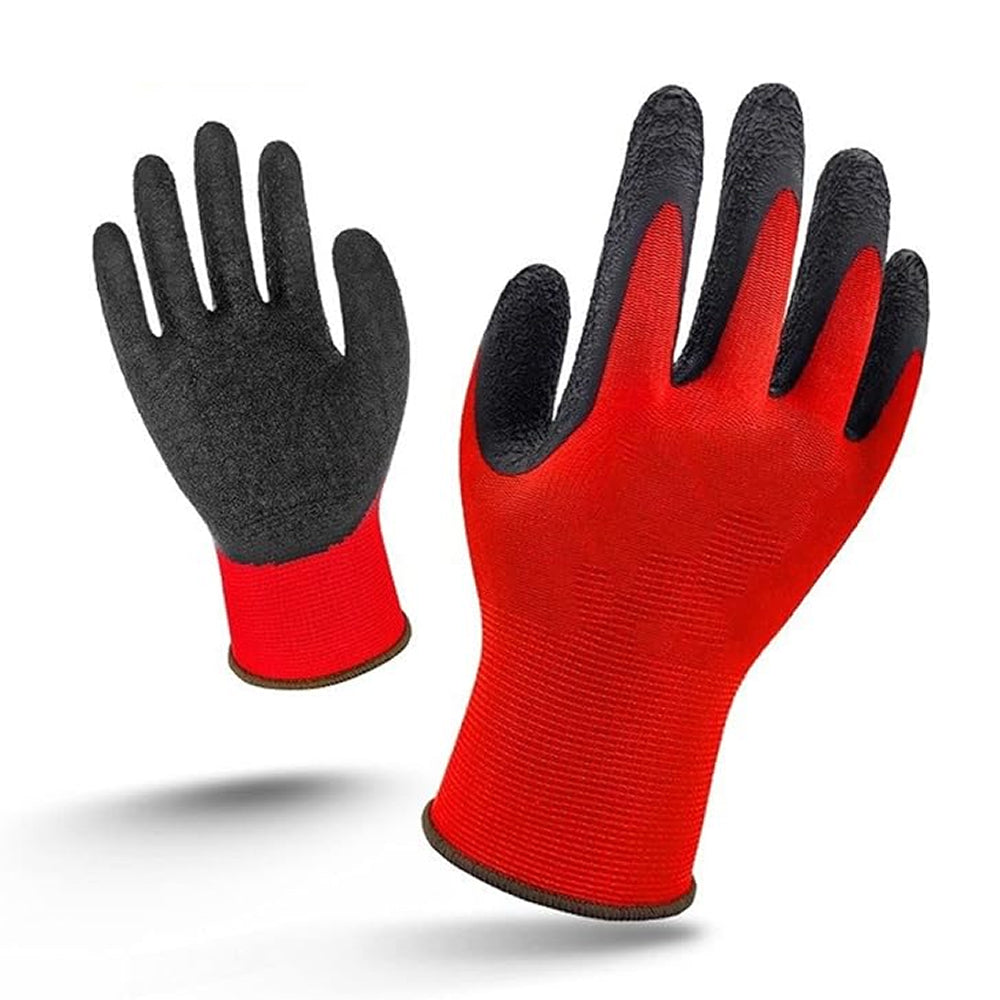 Red Wrinkle Latex Coated Work Gloves - Tool Market