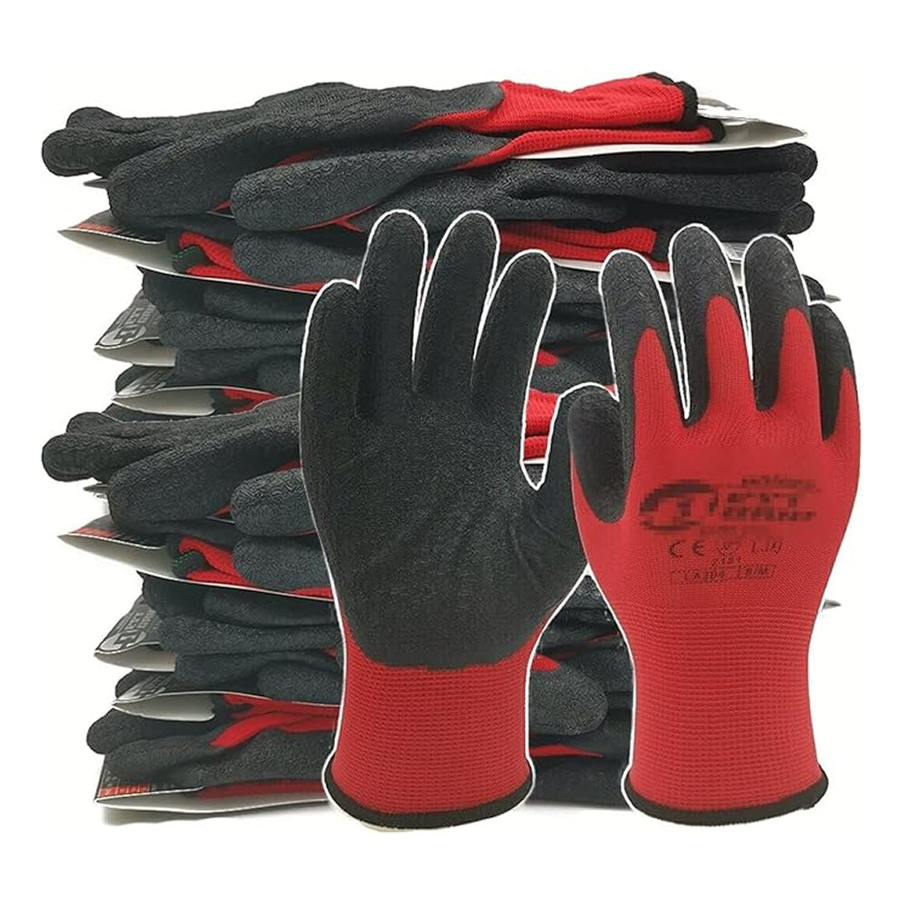 Red Wrinkle Latex Coated Work Gloves - Tool Market