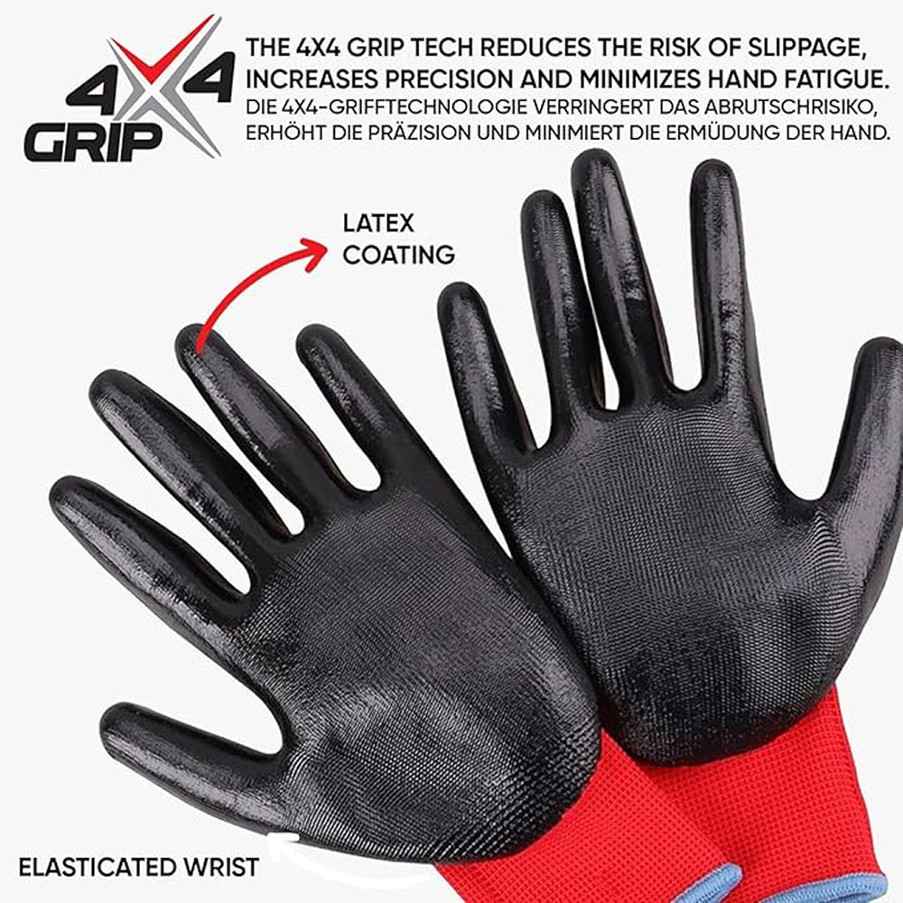 Red Wrinkle Latex Coated Work Gloves - Tool Market