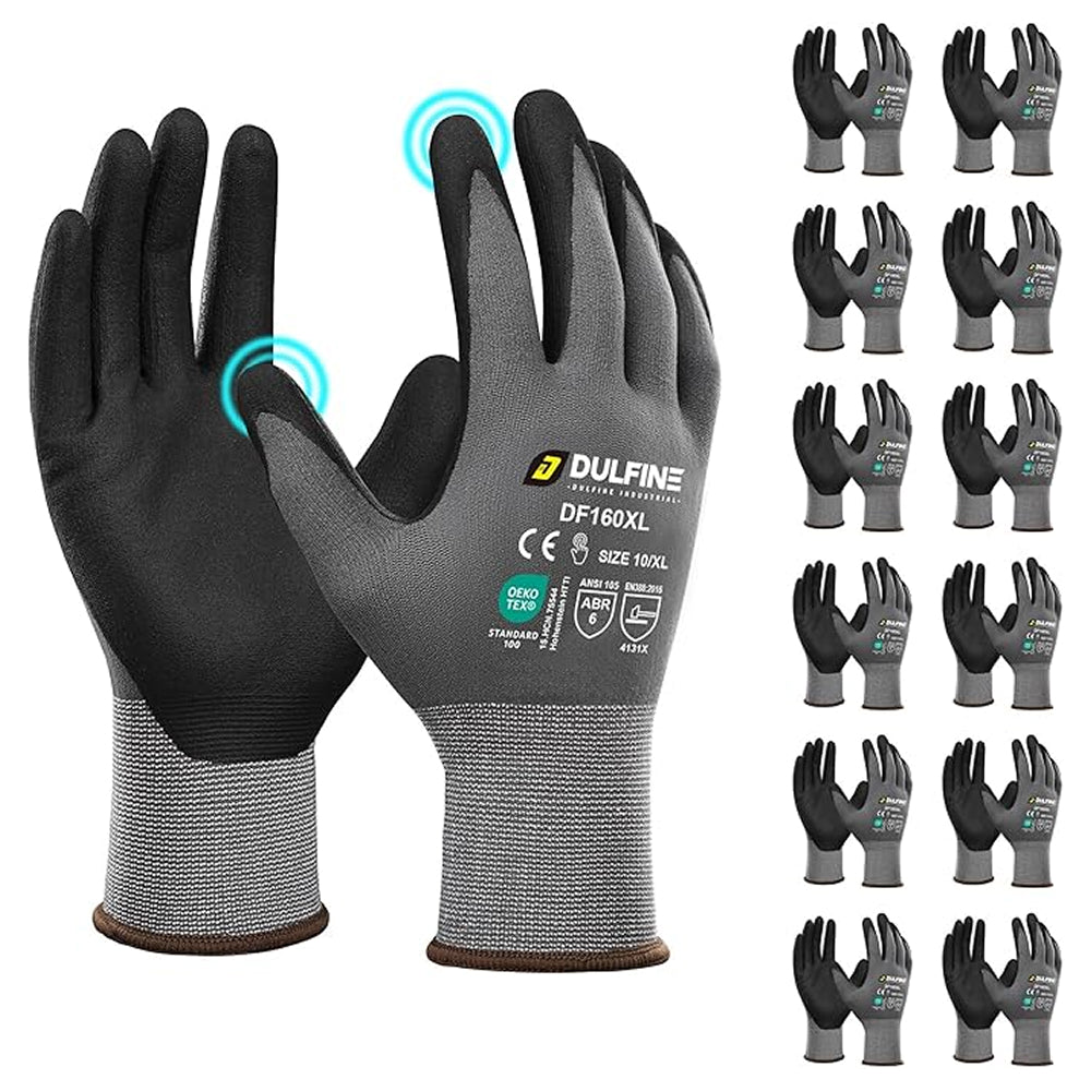 Sandy Nitrile Coated Work Gloves – Nylon Spandex Shell