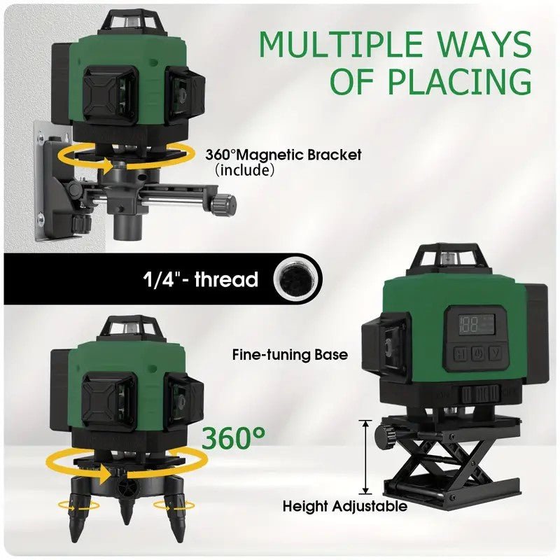 Spencer Western ProAlign 3 x 360° 12-Green Multi-Line Laser Kit - Tool Market