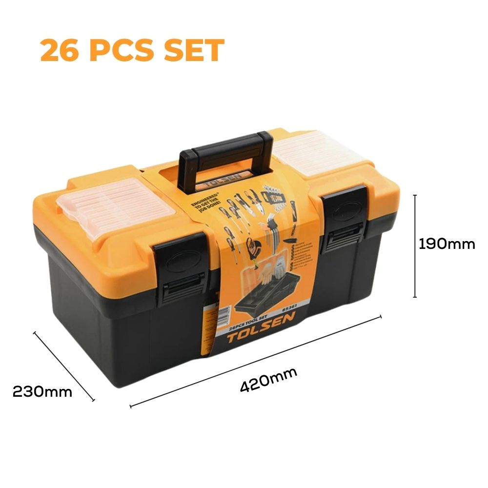 Tolsen Master 26 Piece Household Comprehensive Tool Set 85361 - Tool Market