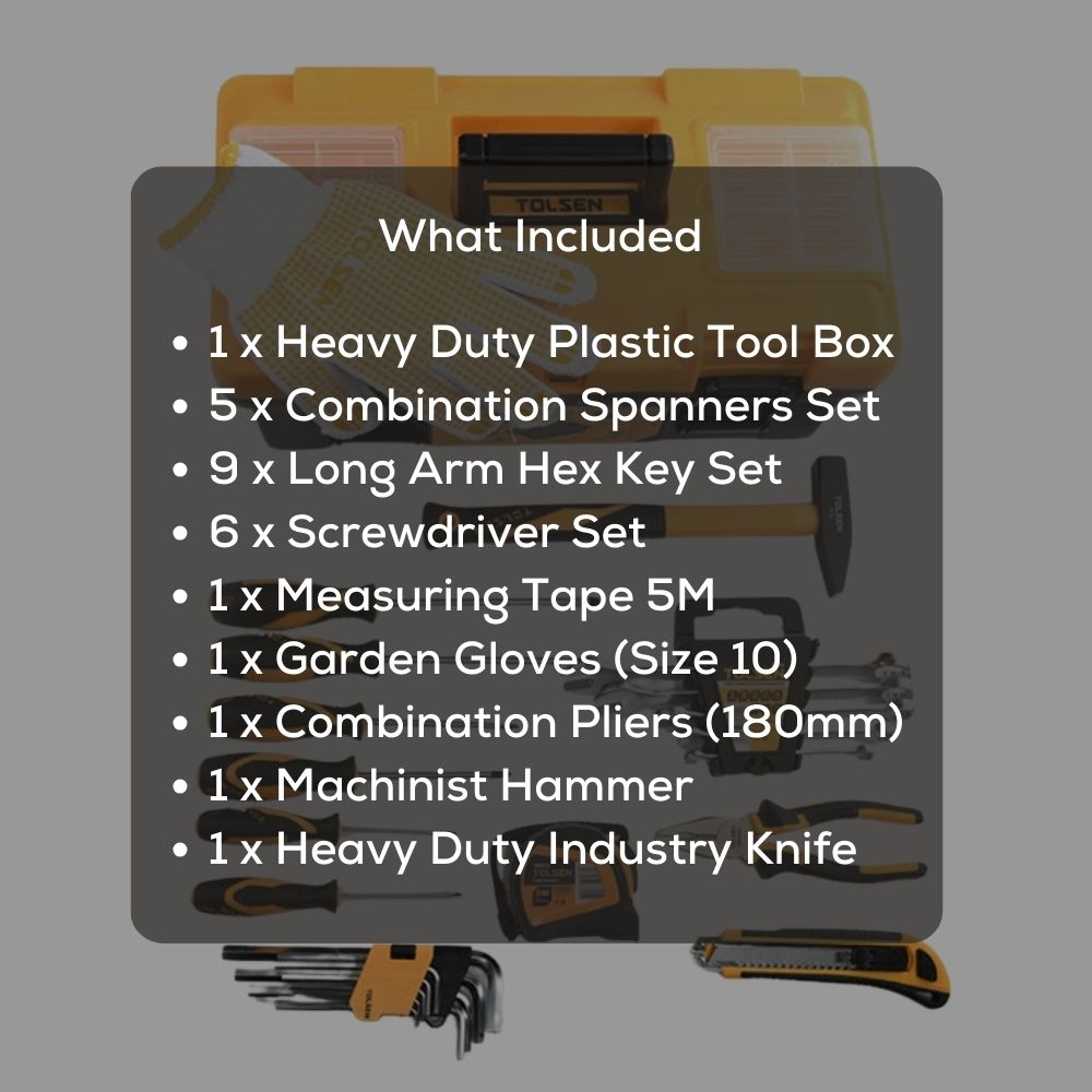 Tolsen Master 26 Piece Household Comprehensive Tool Set 85361 - Tool Market