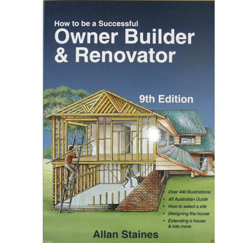 3 x Allan Staines Australian House Building Manual, Successful Owner Builder & Renovator. - Tool Market