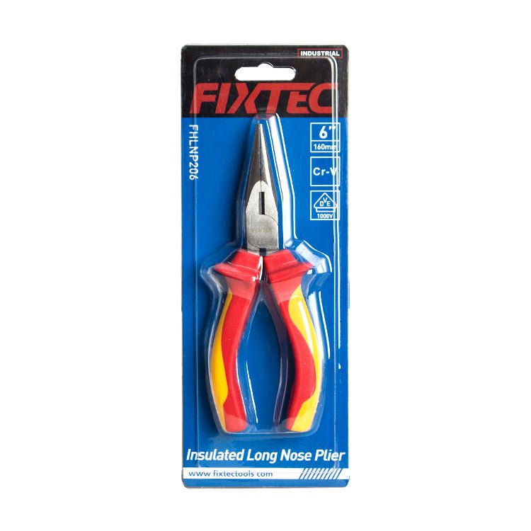 Fixtec 150mm Insulated Long Nose Pliers FHLNP206 - Tool Market
