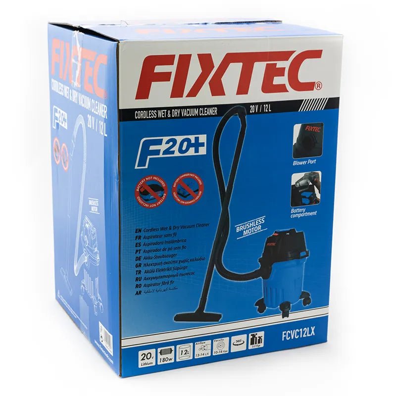 Fixtec 20V Li-Ion Battery Cordless Wet And Dry Vacuum Cleaner FCVC12LX - Tool Market