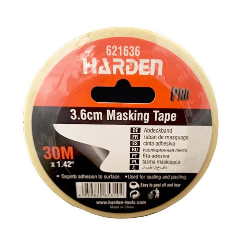 Harden 3.6cm x 30m Masking Tape 621636 - Tool Market