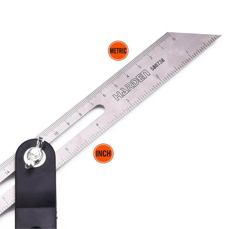 Harden 8"/200mm Sliding Bevel Ruler 580738 - Tool Market