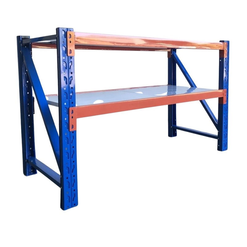 Heavy Duty Steel Working Bench 900 x 2000 x 600mm - Warehouse Garage Storage - 500kg - Tool Market