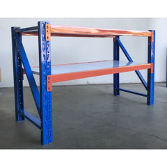 Heavy Duty Steel Working Bench 900 x 2000 x 600mm - Warehouse Garage Storage - 500kg - Tool Market
