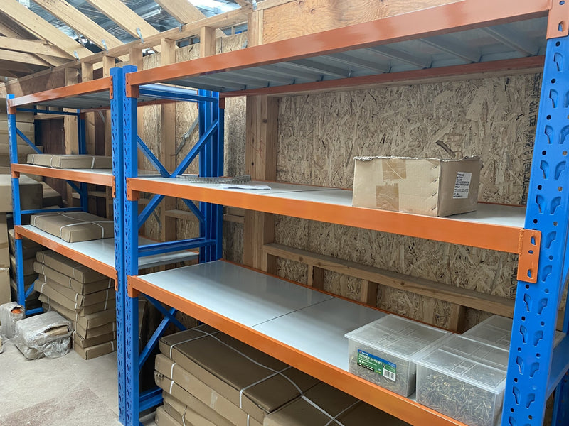 Heavy Duty Warehouse Garage Storage 2x4x0.6m 2 Base Steel Shelving Unit - 2000kg - Tool Market