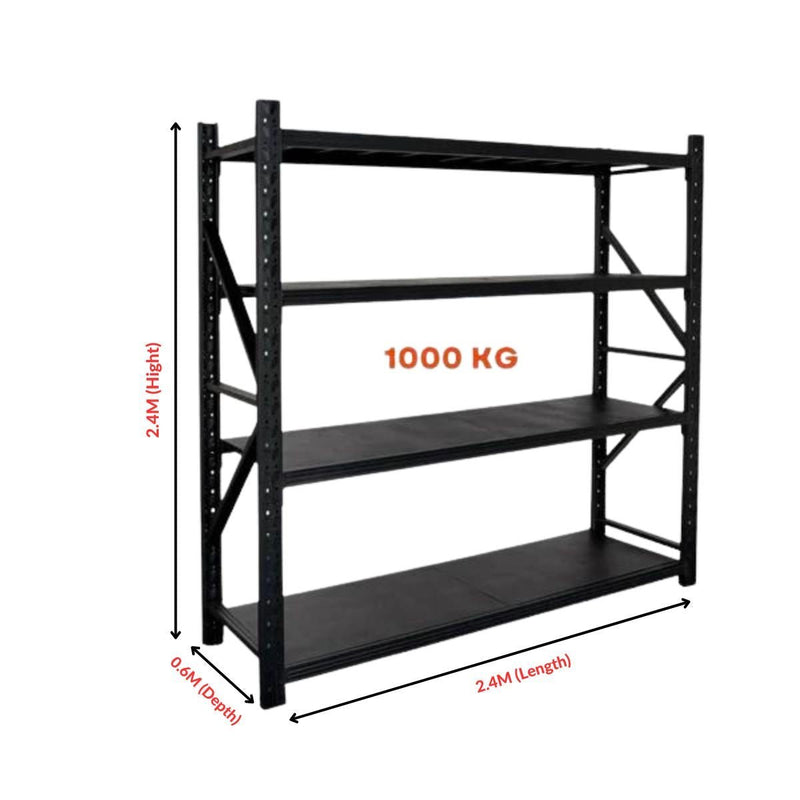Heavy Duty Warehouse Garage Storage Steel Shelving Unit - 1000kg - Tool Market
