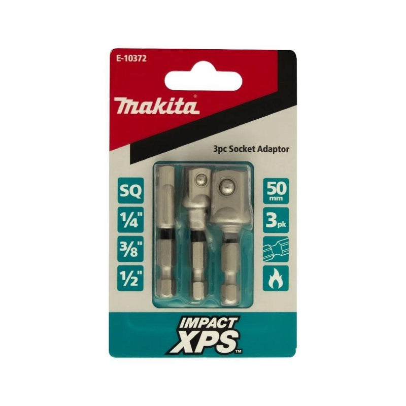 Makita 3 Piece 50mm Impact XPS Mixed Socket Adapter E-10372 - Tool Market