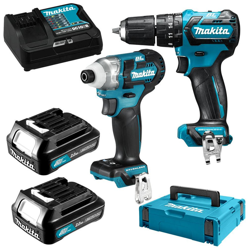 Makita CLX205SAJ 12V Max 2.0Ah Li-ion CXT Cordless Brushless 2 Pcs Combo Kit - Tool Market