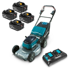 Makita DLM537PG4X 36V (18V x 2) 6.0Ah Li-ion Cordless Brushless 534mm (21") Self-Propelled Lawn Mower Combo Kit - Tool Market