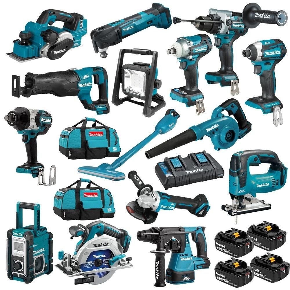 Makita DLX1509TX1 18V 5.0Ah Li-ion Cordless 15 Piece Combo Kit Including Brushless - Tool Market