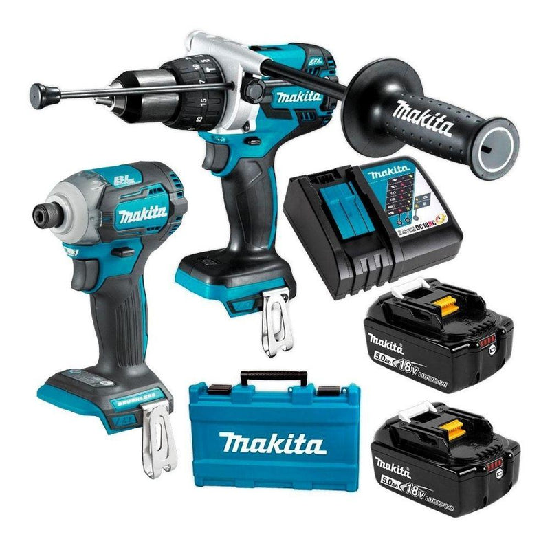 Makita DLX2308T 18V 5.0Ah Li-Ion Cordless Brushless 2 Piece Combo Kit - Tool Market