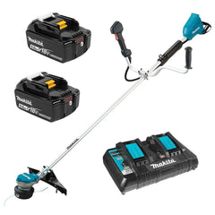 Makita DUR368APT2 36V 5.0Ah (18V x 2) Li-ion Cordless Brushless Straight Shaft U-Handle Line Trimmer Kit - Tool Market