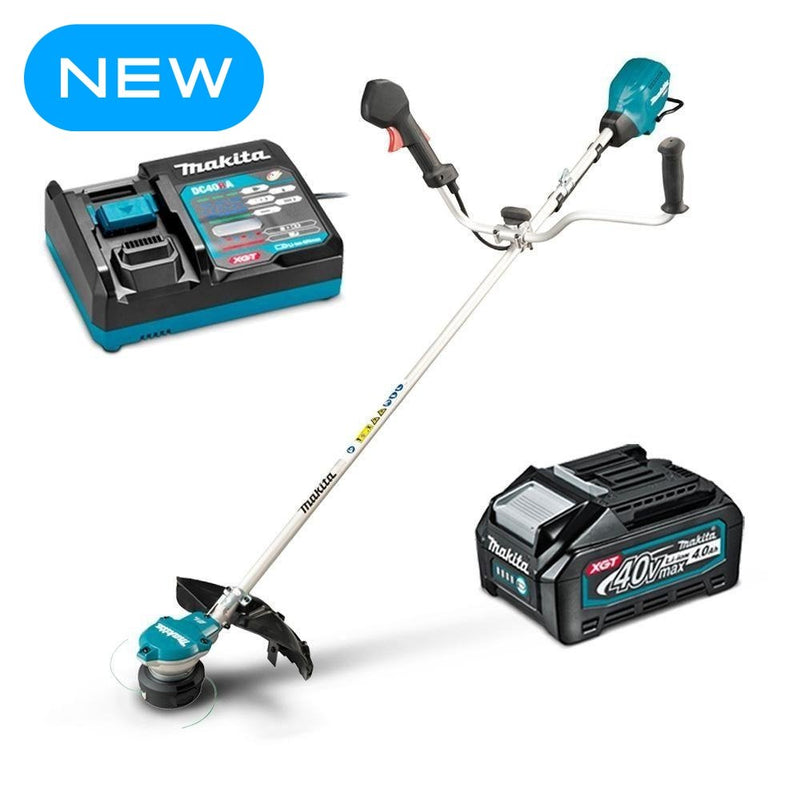 Makita UR002GM101 40V 4.0Ah Li-ion XGT Max Cordless Brushless 0.55kW U Handle Line Trimmer Combo Kit - Tool Market