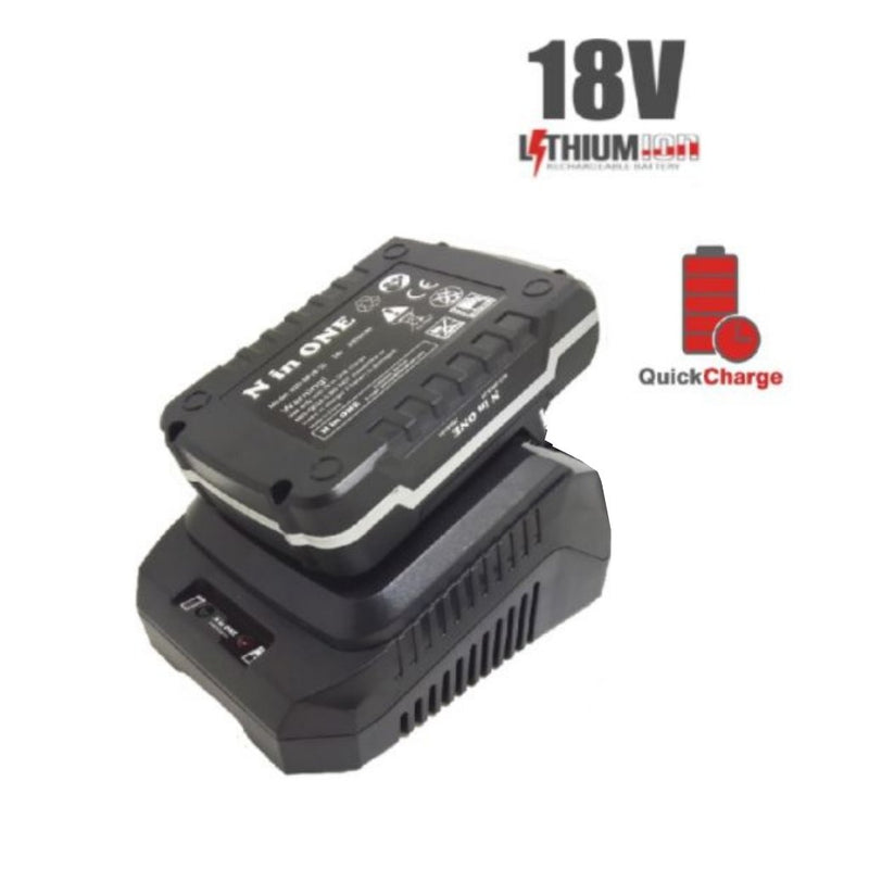 N in One 18V 4.0Ah Lithium Battery and Fast Charger - Tool Market