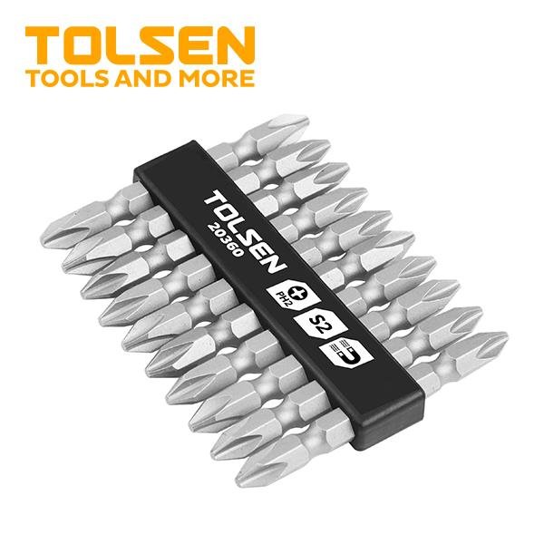 Tolsen 10 Piece PH2 65mm Double-end Screwdriver Bits Set - Tool Market