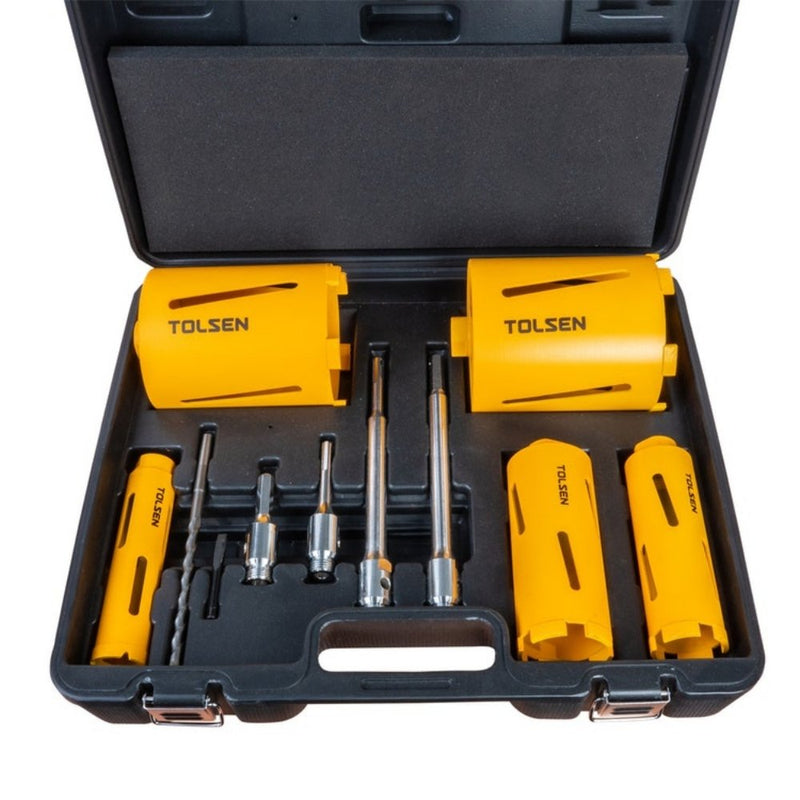 Tolsen 11 Piece Diamond Core Drill Set 75881 - Tool Market