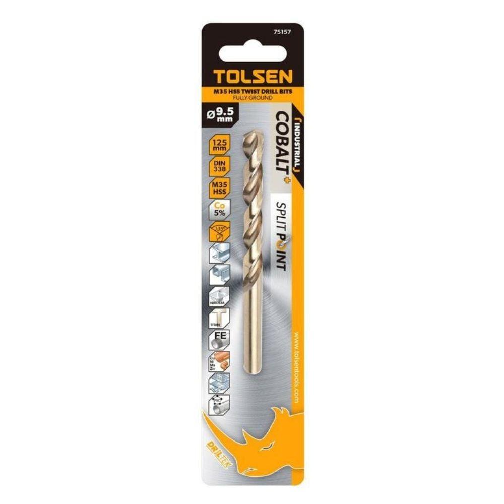 Tolsen 2 Piece 5mm M35 HSS Twist Drill Bits 75148 - Tool Market