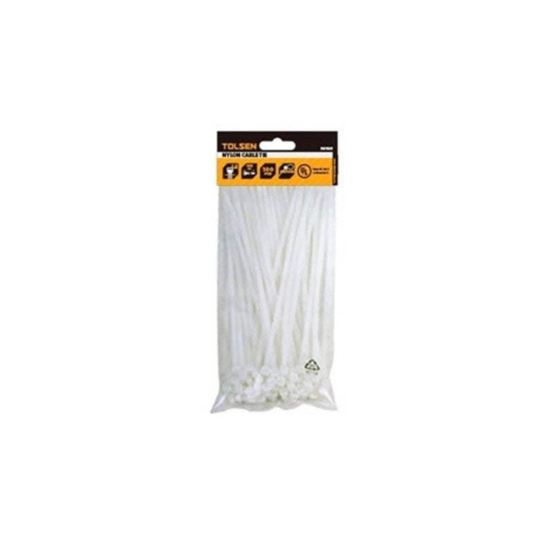 Tolsen 2.5x100mm 100 Piece Nylon Cable Tie 50105 - Tool Market