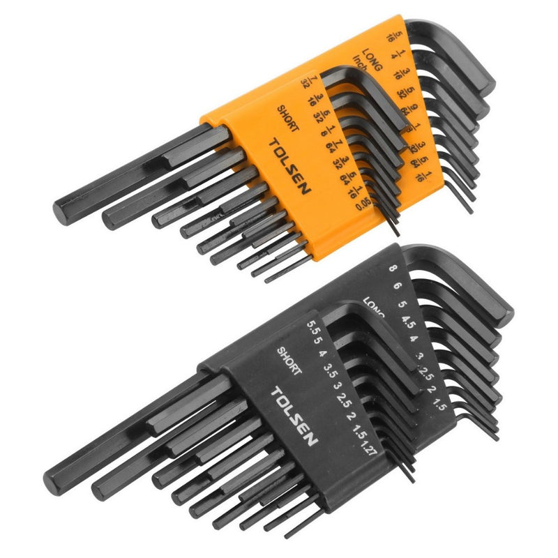 Tolsen 36 Pieces Inch & Metric Hex Key Set 20094 - Tool Market