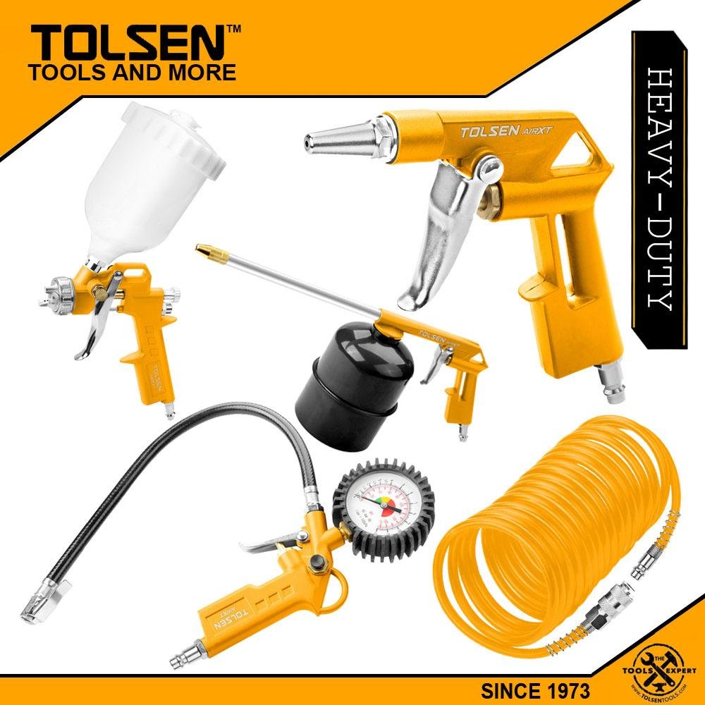 Tolsen 5 Piece Air Tools Suction Spray Gun Kit - Tool Market