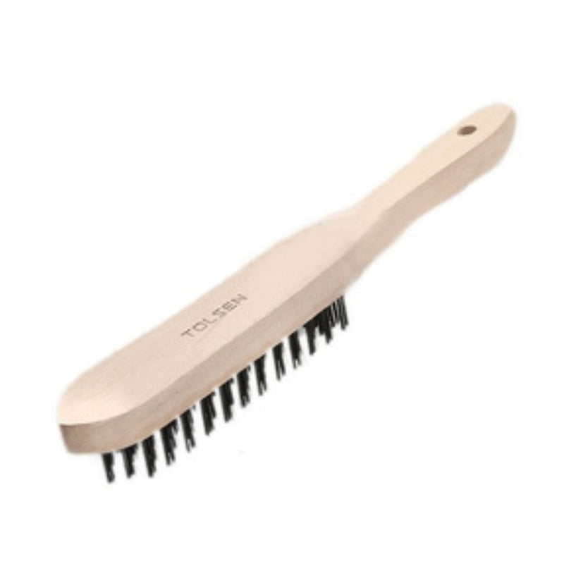 Tolsen 5 Row Stainless Steel Brush With Wood Handle 32063 - Tool Market