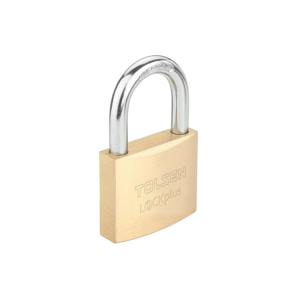 Tolsen 60mm Industrial Heavy Duty Brass Padlock 55116 - Tool Market