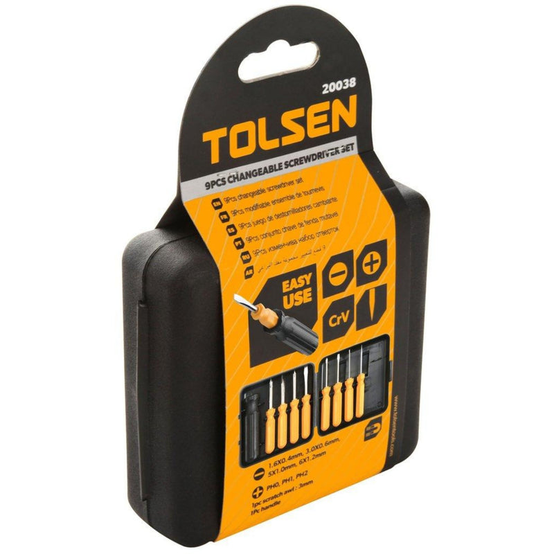 Tolsen 9pcs Changeable Screwdriver Set - Tool Market