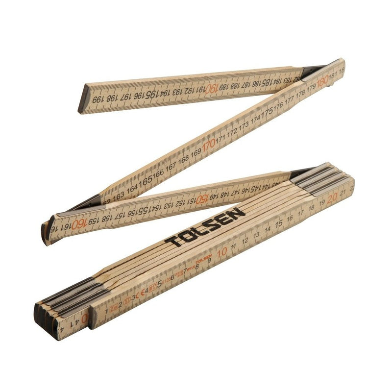 Tolsen Wood Folding Ruler 2m/80inch - Tool Market