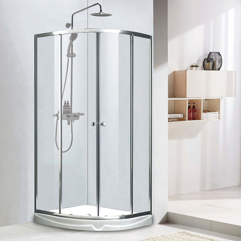 Troya Curved Shower Enclosure with Zinc Handle - Tool Market